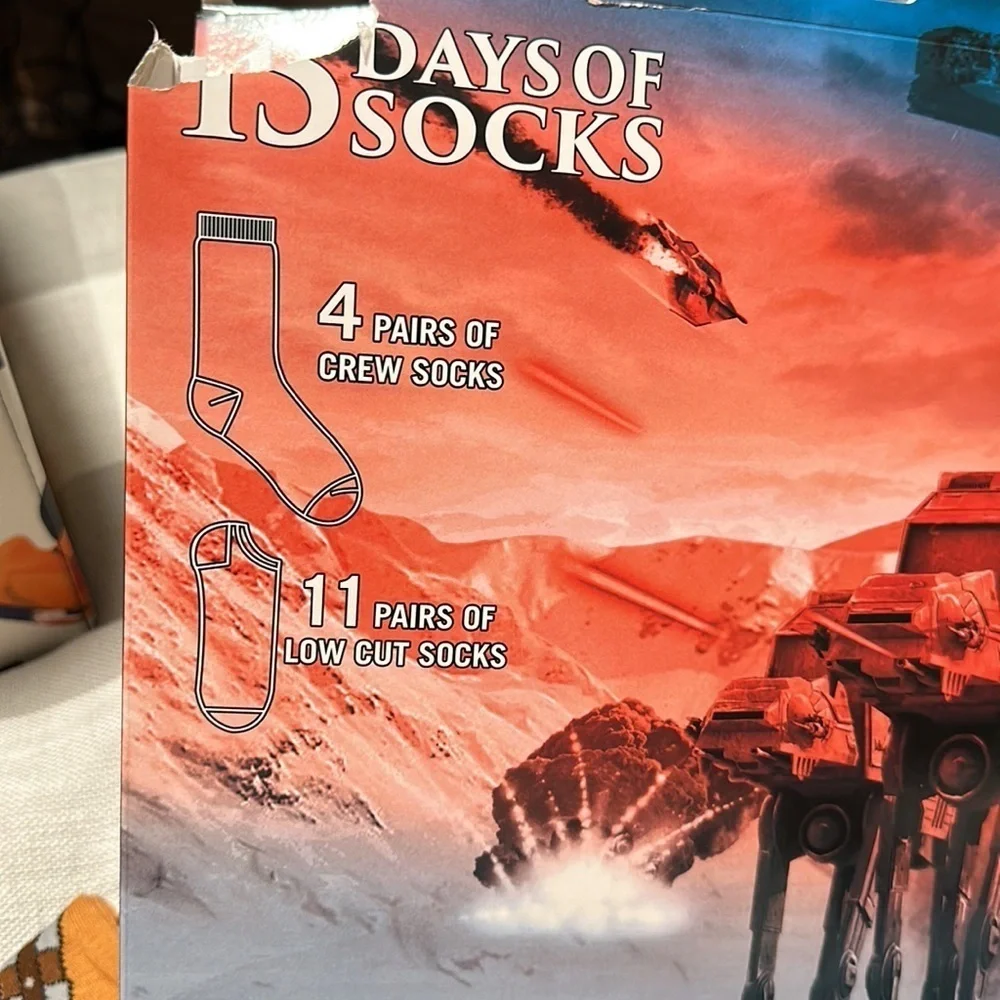 Star Wars 15 Days of Socks Gift Box Low Cut & Crew